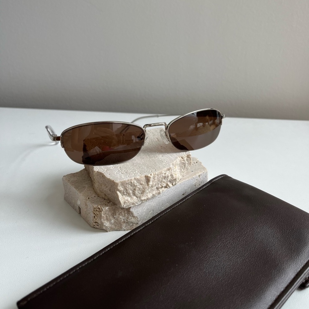 Shevoke Selk Sunglasses in Silver Brown With Case